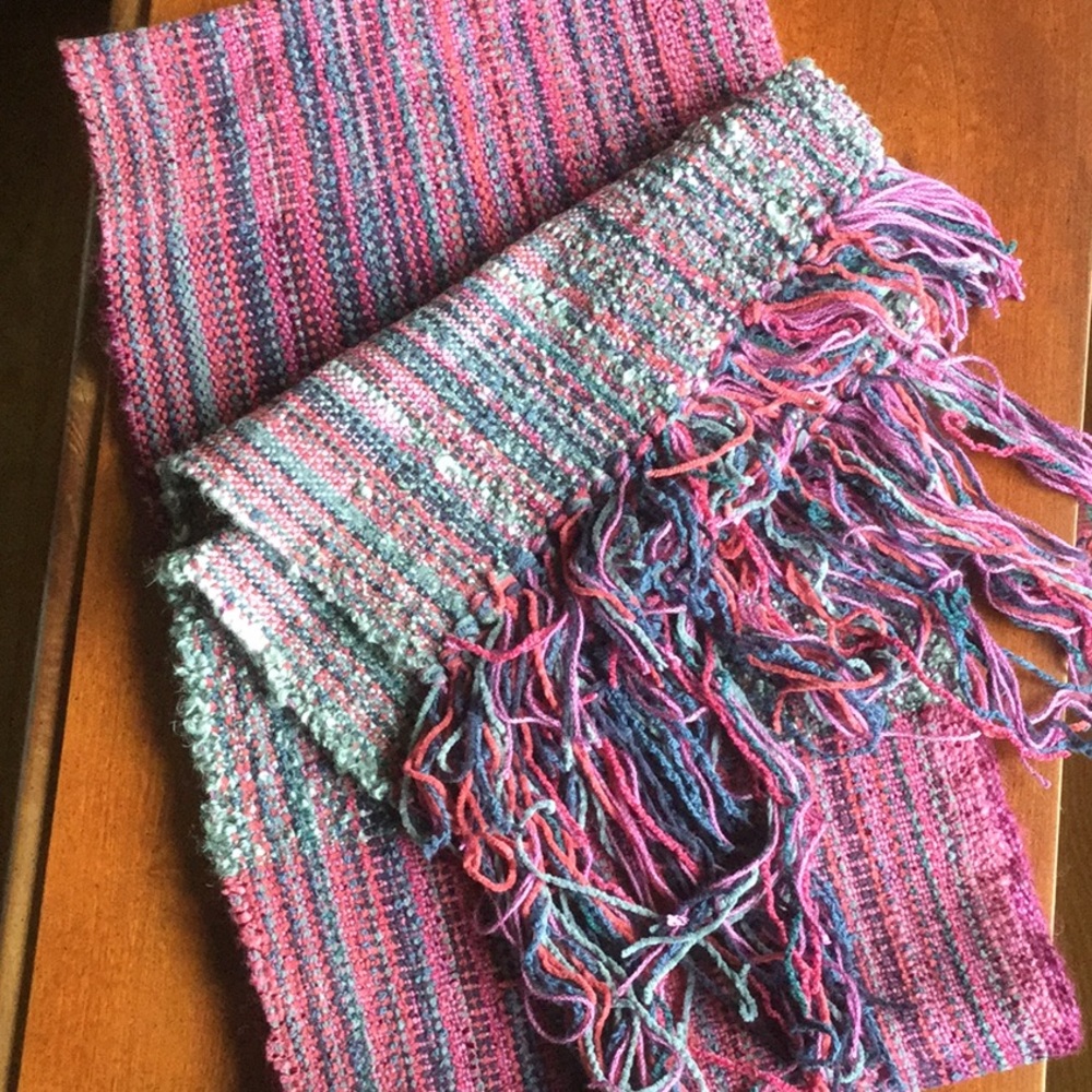Handwoven Fringed Textile - Picture 2 of 4